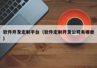 软件开发定制平台（软件定制开发公司有哪些）