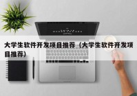 大学生软件开发项目推荐（大学生软件开发项目推荐）