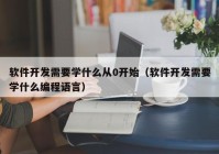 软件开发需要学什么从0开始（软件开发需要学什么编程语言）